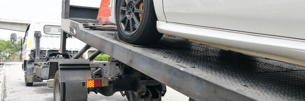 Car Being Towed By Tow Truck