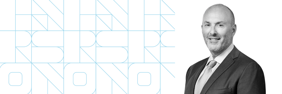 Michael Zweiback headshot with Larson logo background
