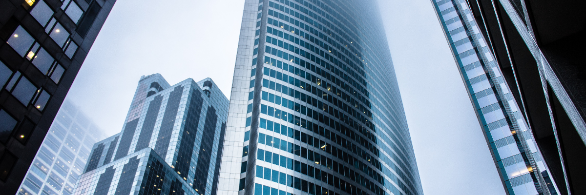 Highrise buildings stretching towards the sky